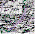 The map of the lake Baikal